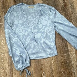 Urban Outfitters Light Blue Long Sleeve Blouse